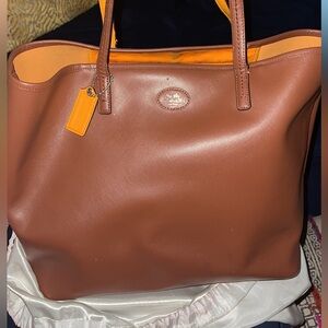 Used Coach Tote bag in brown leather